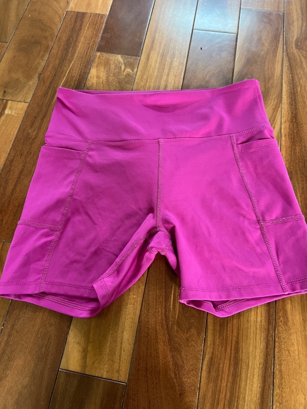 Bally Women's Bright Fuchsia High-Rise Bike Shorts